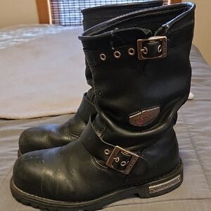 Red Wing Steel Toe Black Leather Boots Mens 6.5